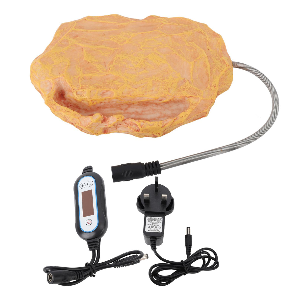 Reptile Heat Rock Temperature Controlled Heating Rock Heater for Lizard Turtle Snake 12V Safe Voltage UK Plug 100‑240V