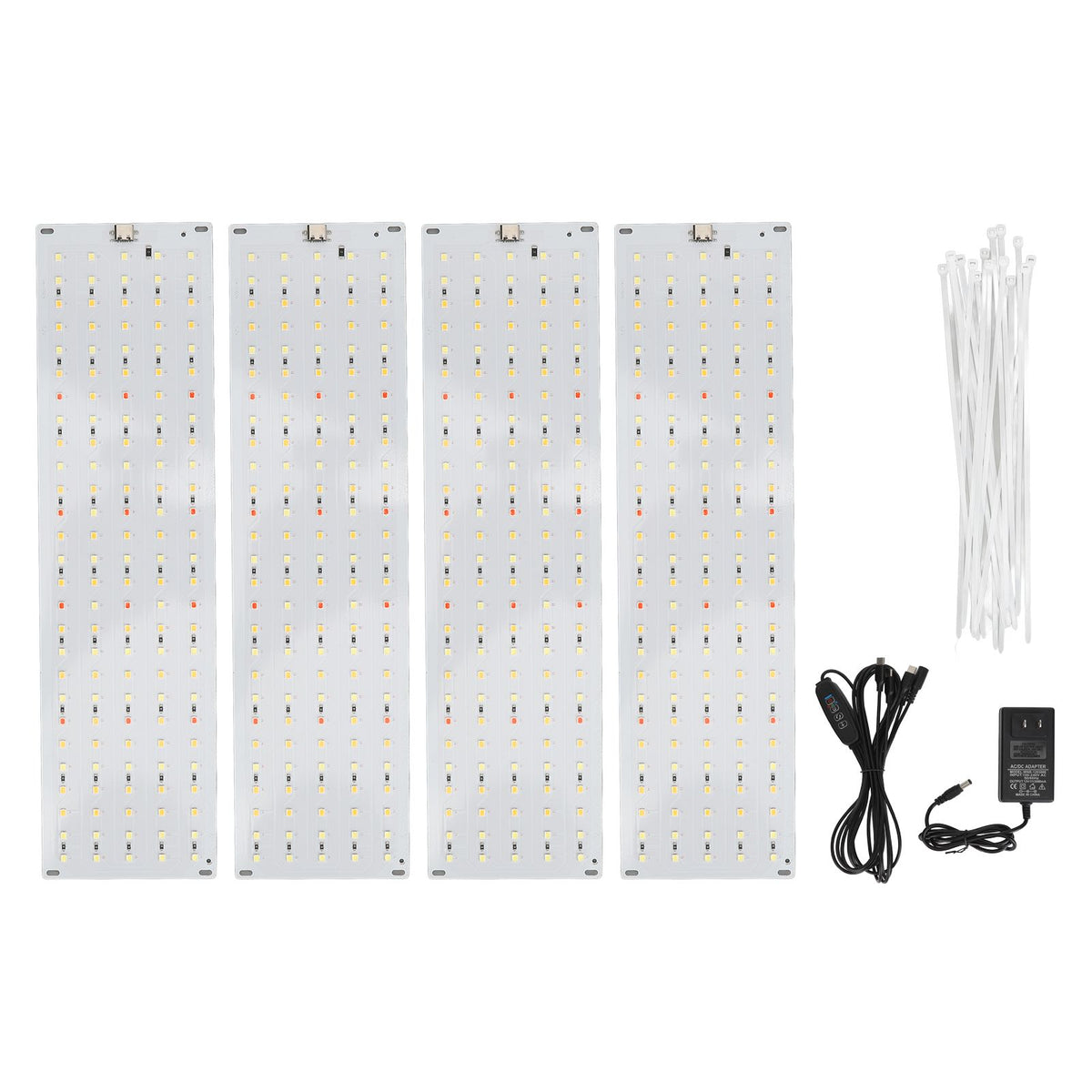 Cabinet Plant Grow Light 35W Full Spectrum 3H 9H 12H Timer Ultra Thin Panel LED Grow Lamp for Indoor 100‑240V US Plug