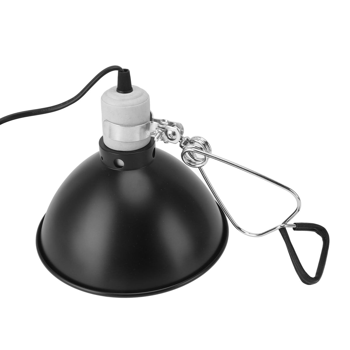 Reptile Heat Lamp Fixture 300W with Fireproof Shade Stainless Steel Construction UVB UVA Pet Heat Lamp for Lizards Turtles Snakes US Plug 110V