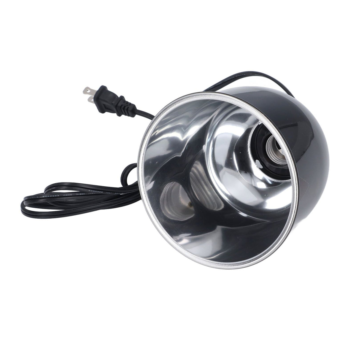 Reptile Heat Lamp Deep Dome Aluminium 250W E27 Reptile Light Fixture for Turtles Lizard Terrarium
