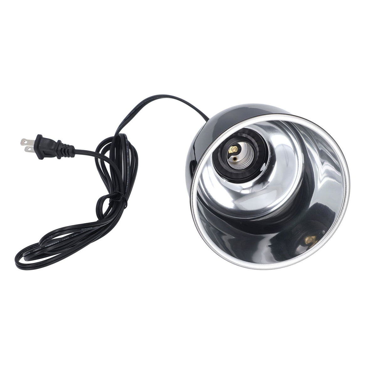 Reptile Heat Lamp Deep Dome Aluminium 250W E27 Reptile Light Fixture for Turtles Lizard Terrarium