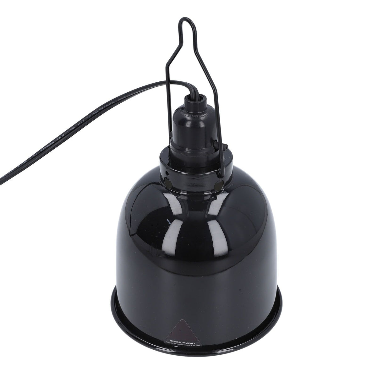 Reptile Heat Lamp Deep Dome Aluminium 250W E27 Reptile Light Fixture for Turtles Lizard Terrarium