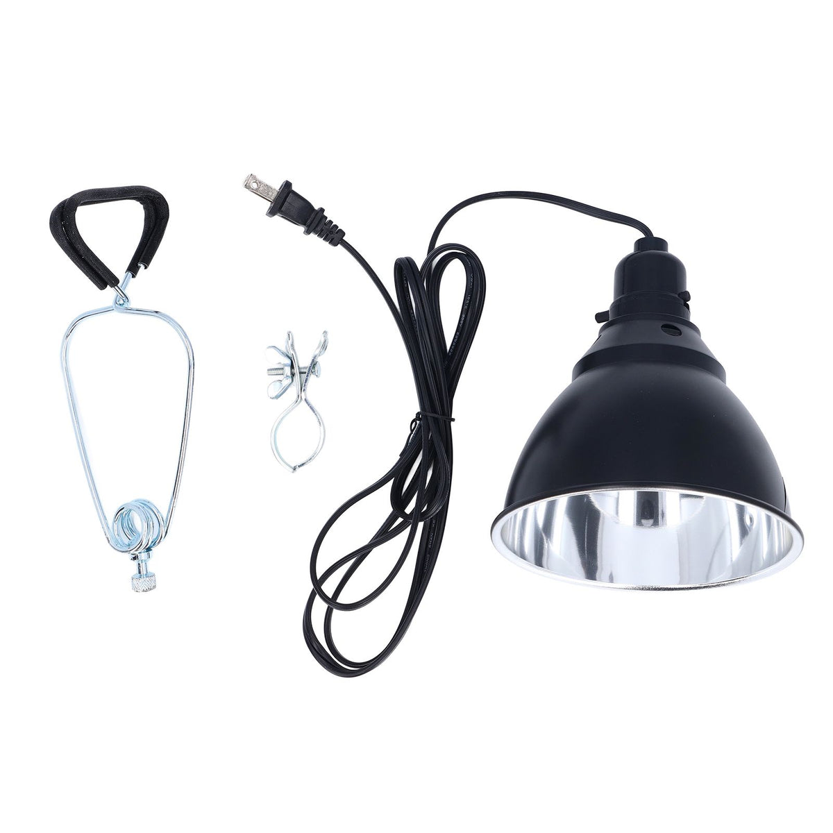Reptile Light Fixture 250W Aluminum Versatile Reptile Deep Dome Fixture Heat Lamp Fixture for E26 UVA UVB Bulb
