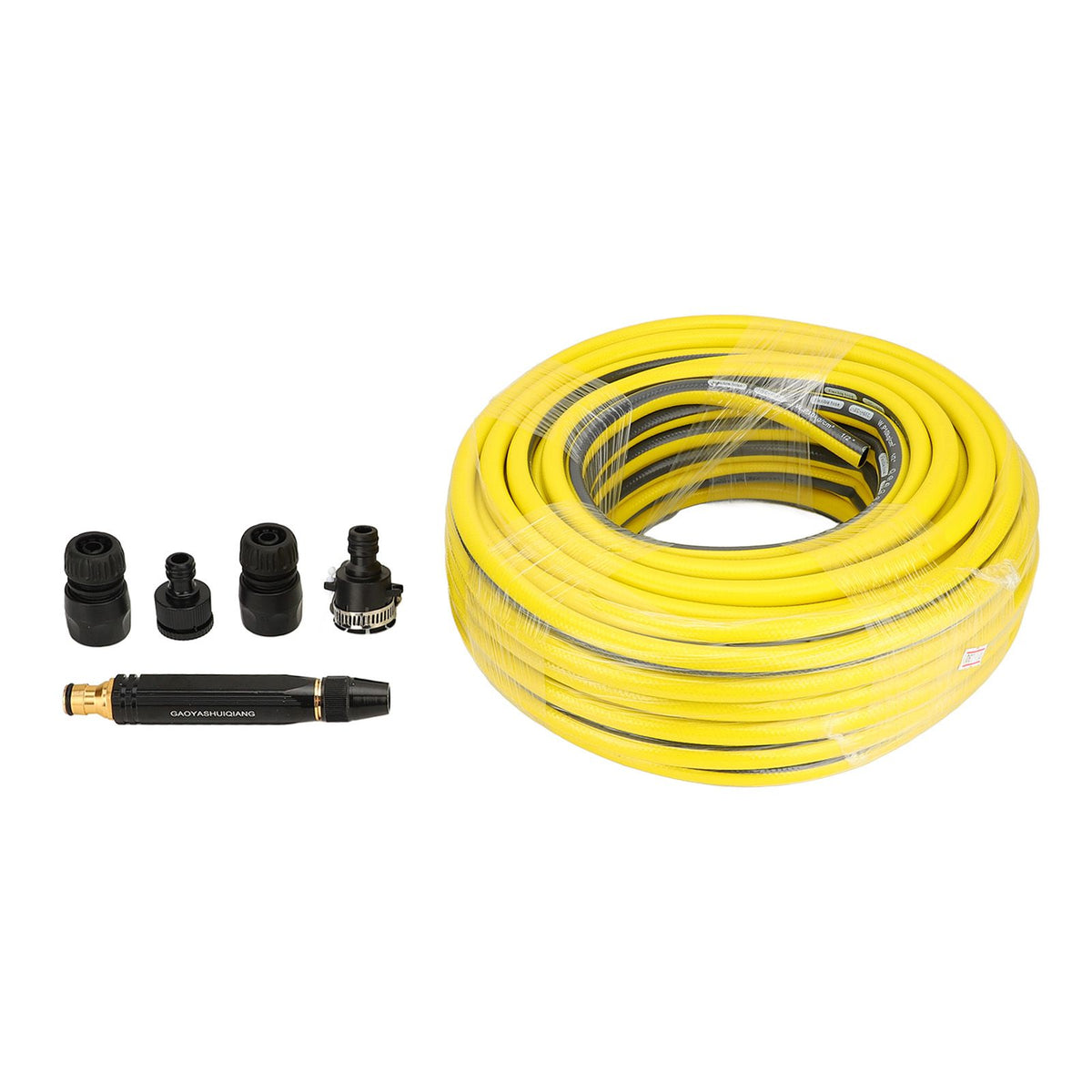Portable Handheld High Pressure Car Washer Garden Watering Sprayer with 15m Garden Hose for Lawns Flower Beds Washing Cars Black Gold