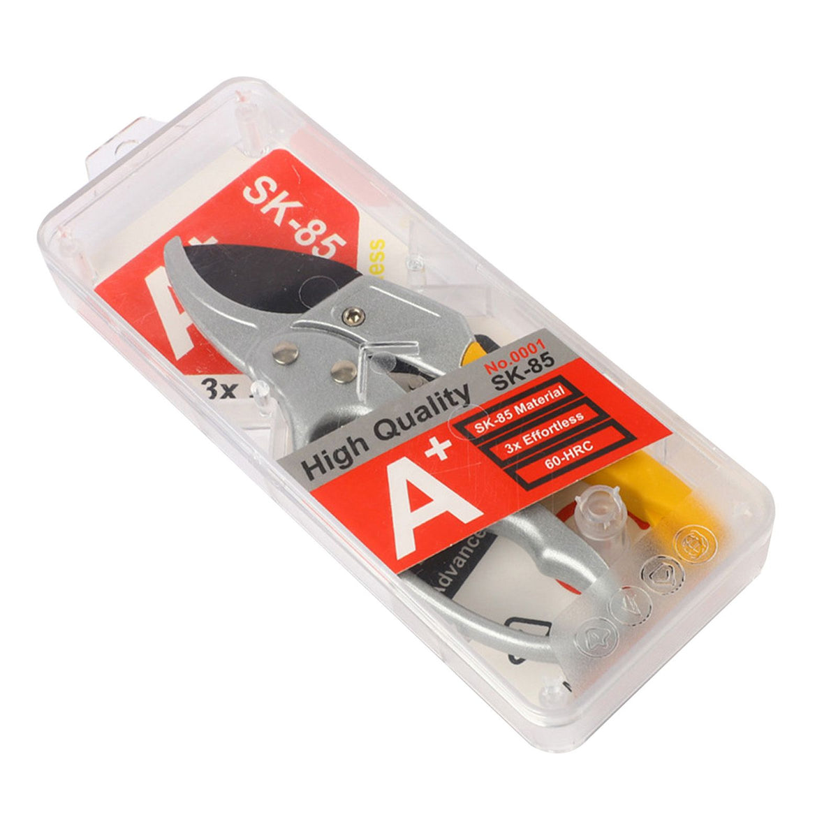 Pruning Shears Ergonomic Straight Handle Segmented Garden Pruner Aluminum Alloy Fruit Tree Branch Cutter Yellow