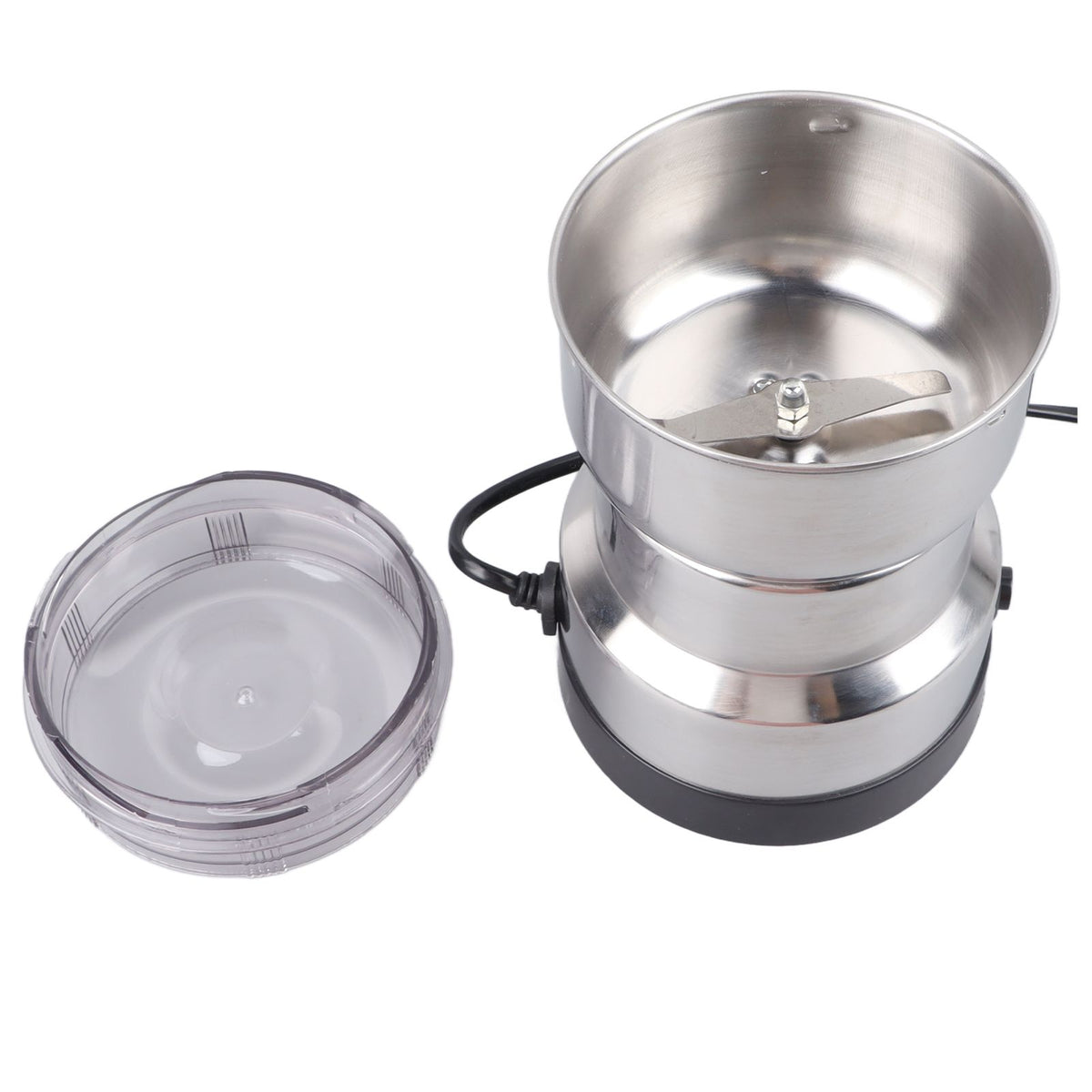Small Electric Grinder Efficient Grinding Silver Multifunction Portable Coffee Bean Milling Grinder for Daily Use Home