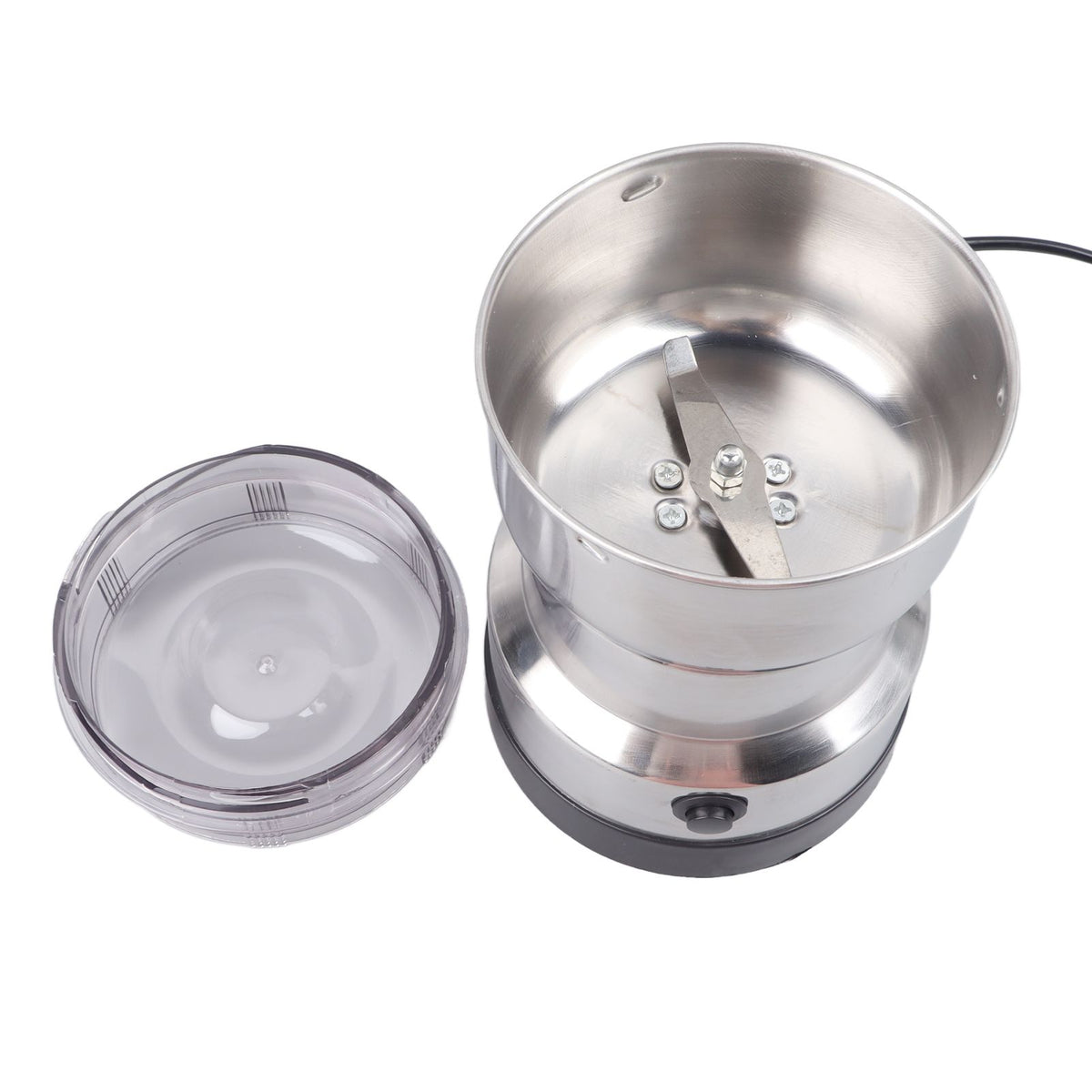 Small Electric Grinder Efficient Grinding Silver Multifunction Portable Coffee Bean Milling Grinder for Daily Use Home