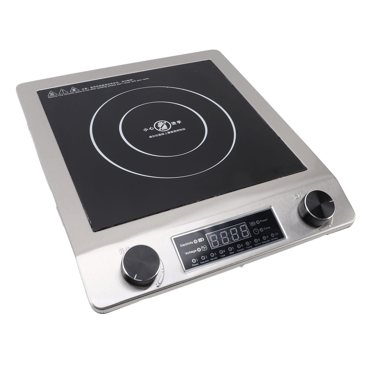 Induction Cooktop 3500W Fast Heating Easy to Clean Portable Touch Panel Multiple Safety Preventions Induction Hot Plate for Cooking EU Plug 220V