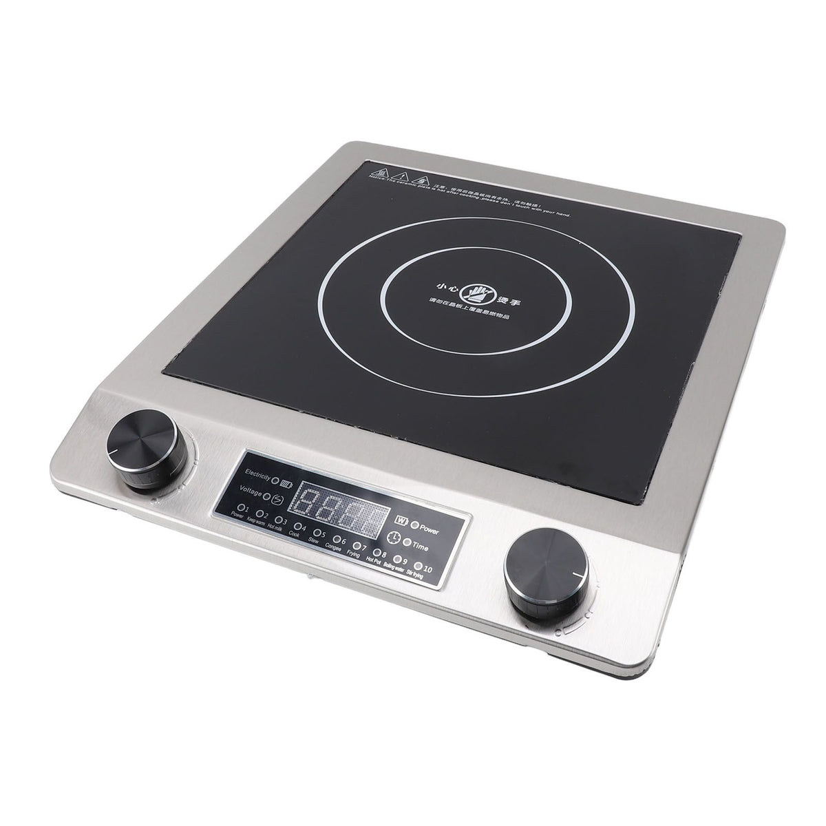 Induction Cooktop 3500W Fast Heating Easy to Clean Portable Touch Panel Multiple Safety Preventions Induction Hot Plate for Cooking EU Plug 220V