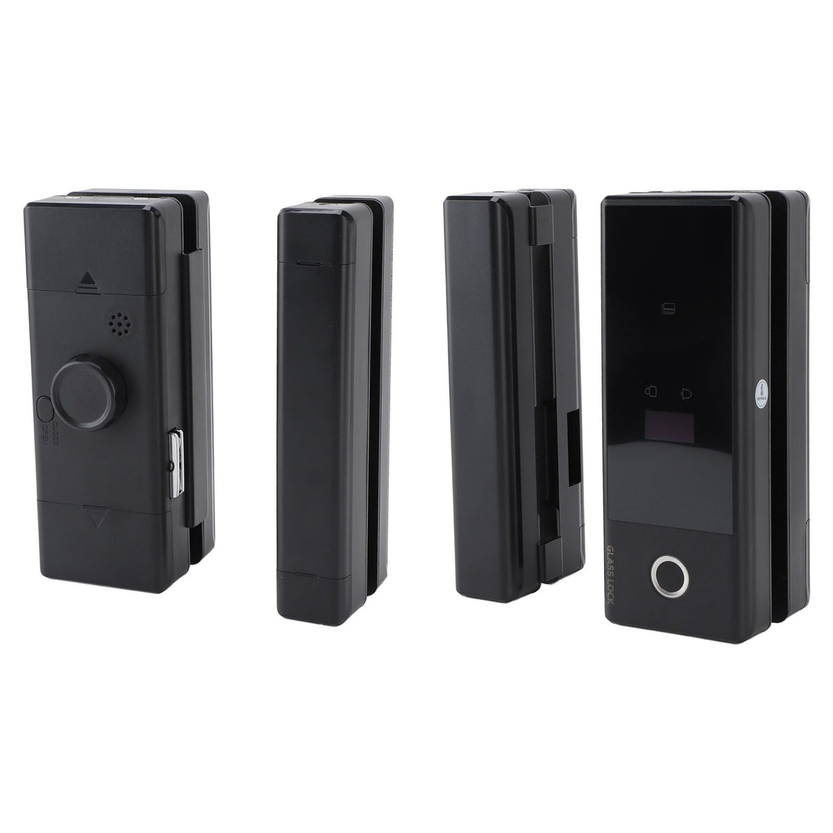 Glass Door Smart Lock Fingerprint Password Card Swiping WiFi Electronic Entry Lock with Key for Wooden Sliding Door