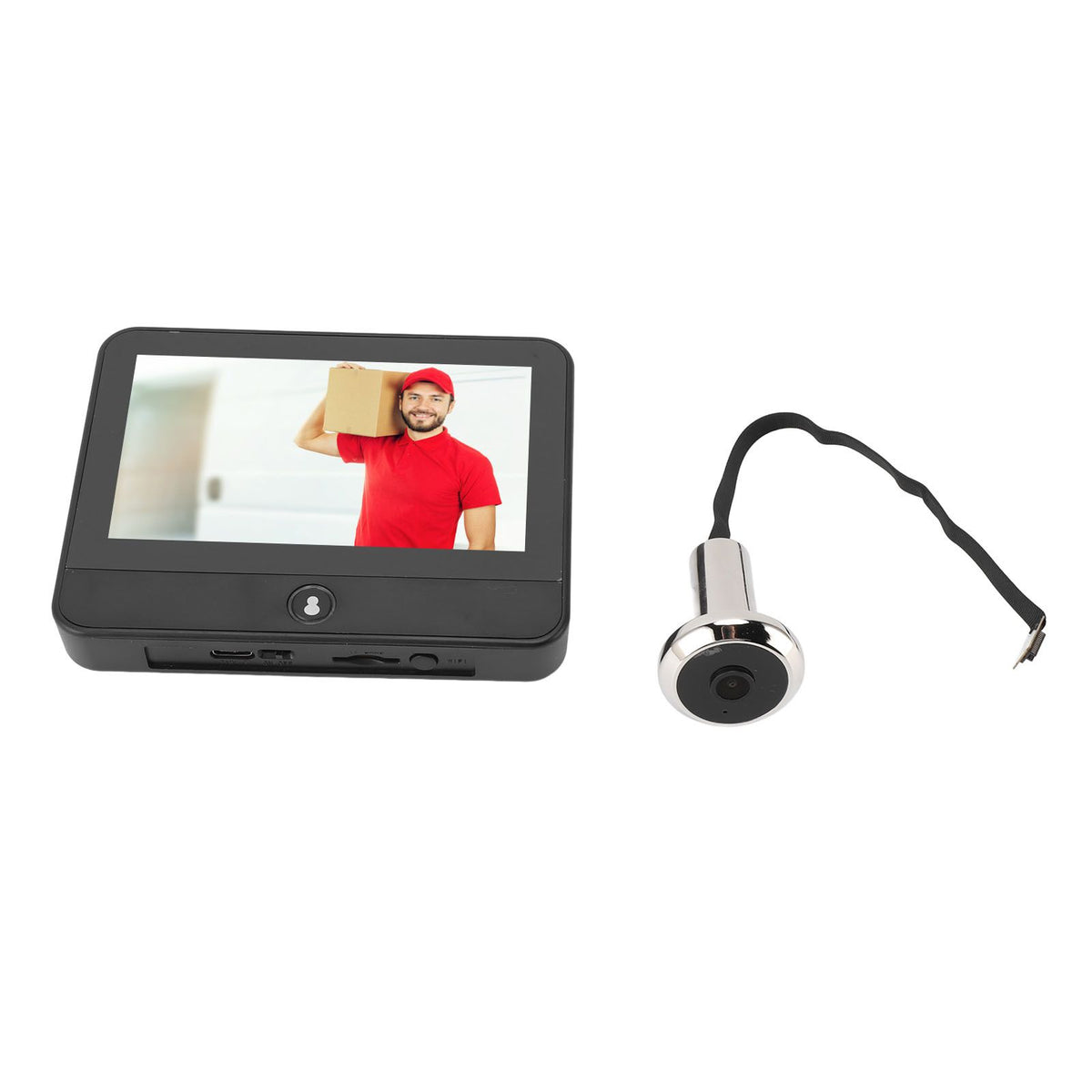 Door Eye Hole Camera with 4.3inch Display HD 1080P Night Vision Motion Detection Electronic Peephole Doorbell Door Viewer Camera for Tuya