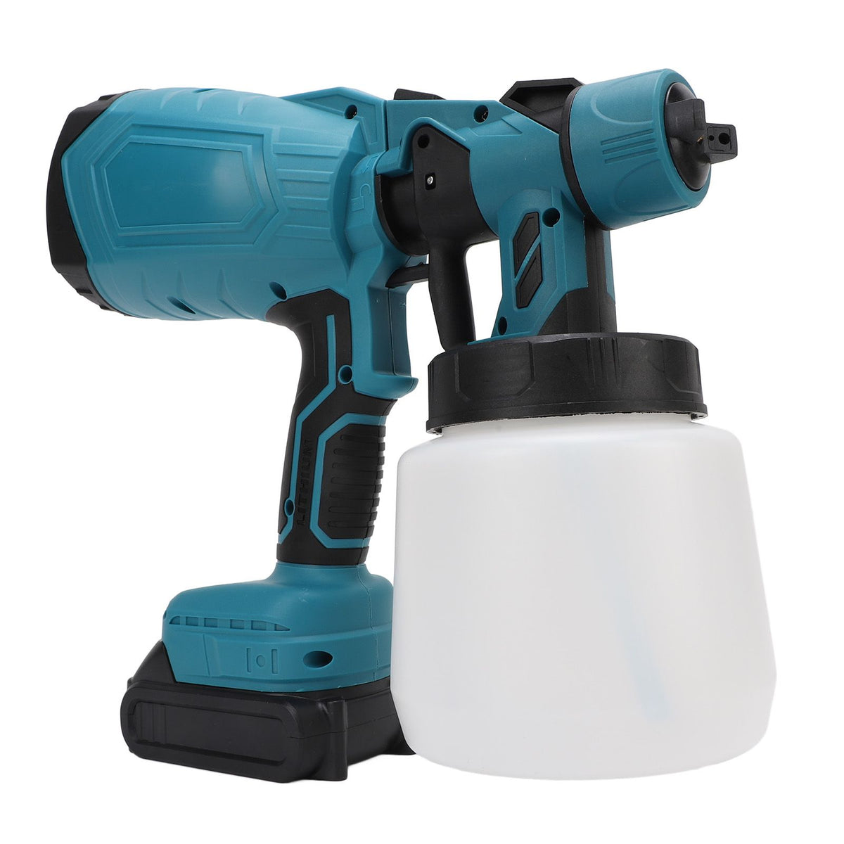 Paint Sprayer 200W 100ML Pot 3 Patterns Adjustable Flow Cordless Spray Paint Gun for Fence Furniture Wall Door EU Plug 100‑240V