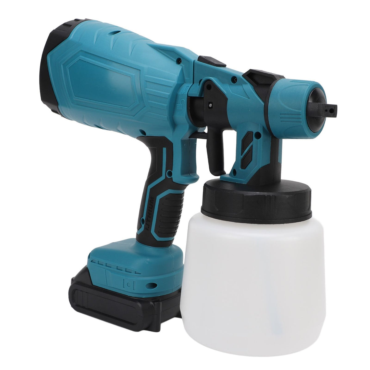 Paint Sprayer 200W 100ML Pot 3 Patterns Adjustable Flow Cordless Spray Paint Gun for Fence Furniture Wall Door EU Plug 100‑240V