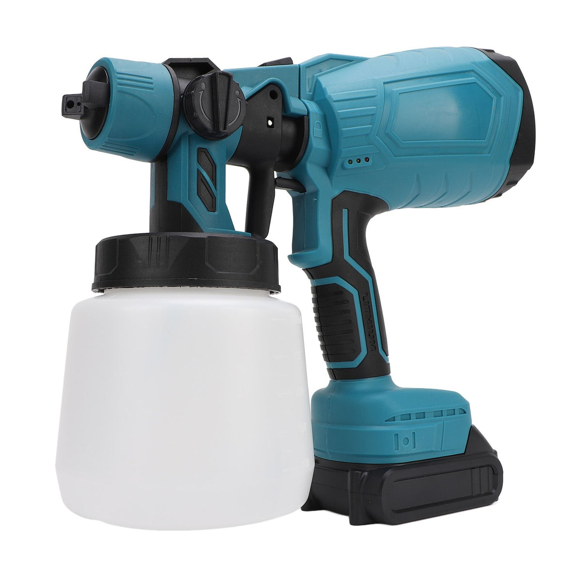Paint Sprayer 200W 100ML Pot 3 Patterns Adjustable Flow Cordless Spray Paint Gun for Fence Furniture Wall Door US Plug 100‑240V
