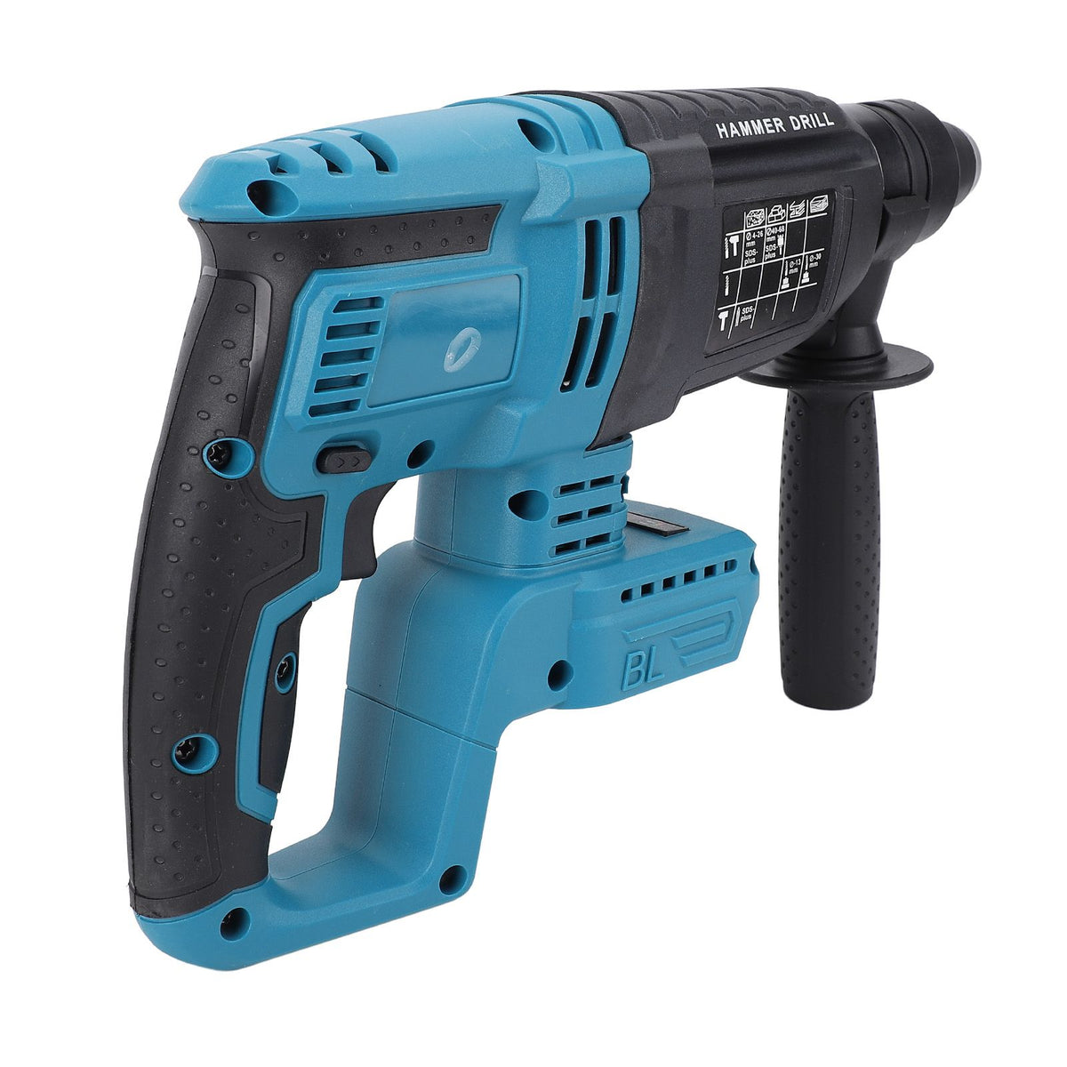 3 in 1 Impact Drill Hammer Set Lightweight Rechargeable Adjustable Mode Rotating Handle for Woodworking Projects Installation