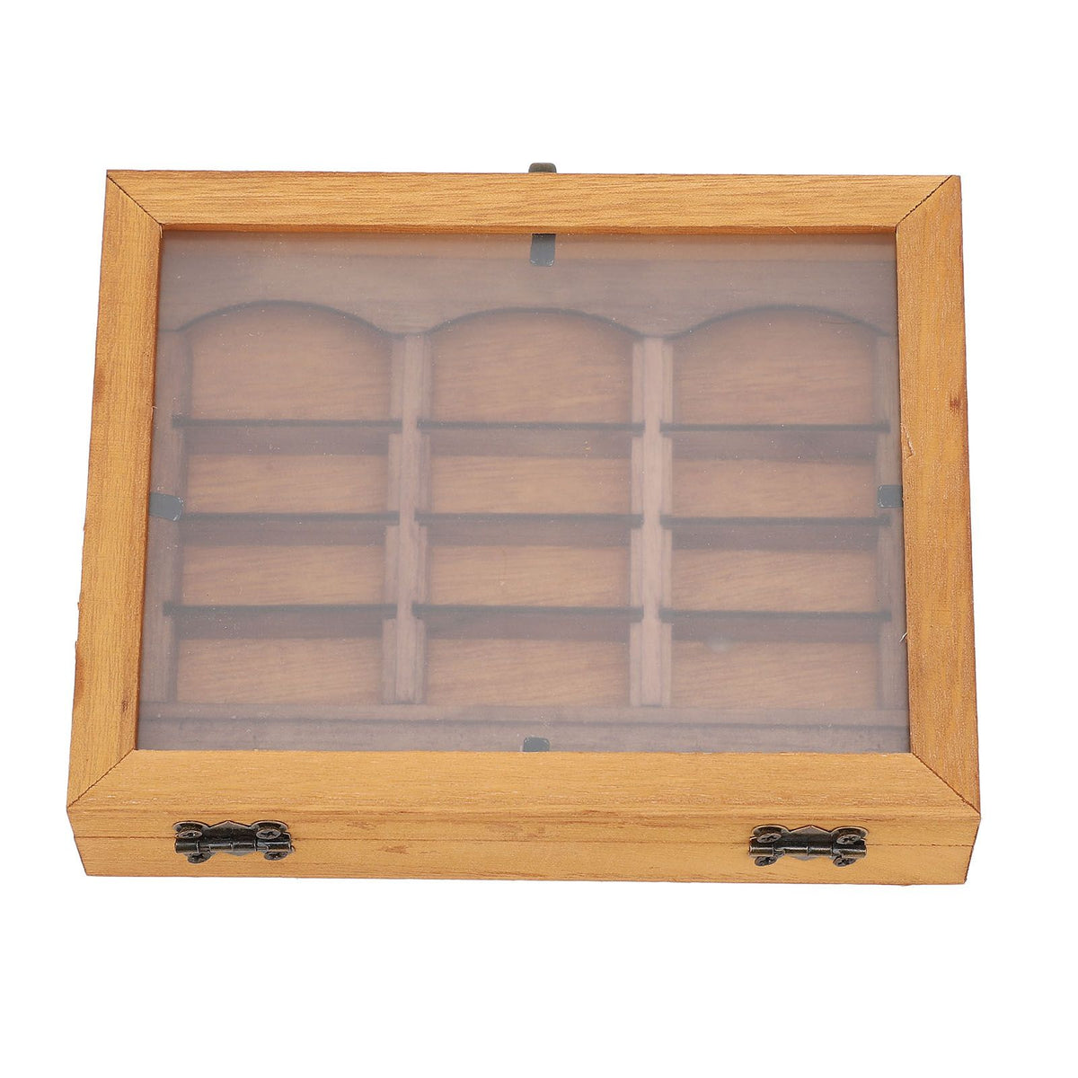 Miniature Wooden Bookshelf Anxiety Relief Multi Books Display Case Cabinet Desk Ornament Decoration