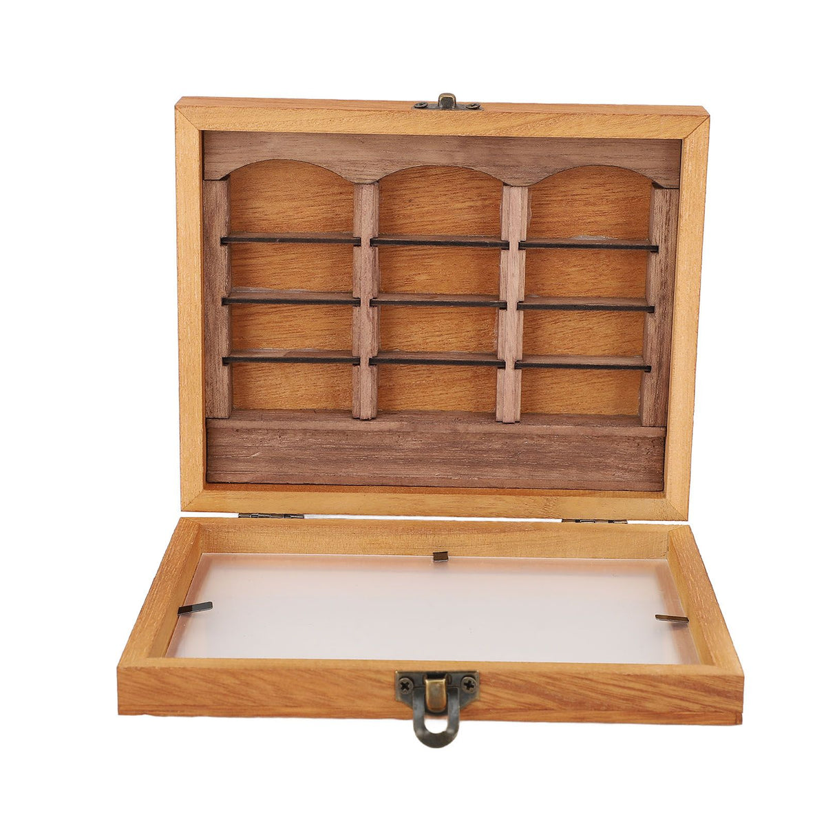Miniature Wooden Bookshelf Anxiety Relief Multi Books Display Case Cabinet Desk Ornament Decoration