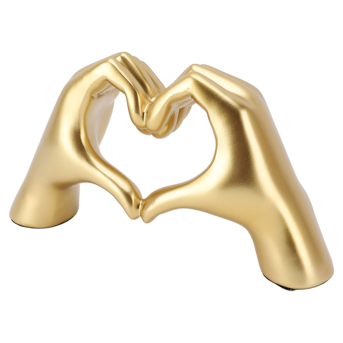 Heart Hands Sculpture Resin Aesthetic Gesture Decoration Modern Heart Sign Statue Art Figurine for Coffee Table Shelves Wedding Golden