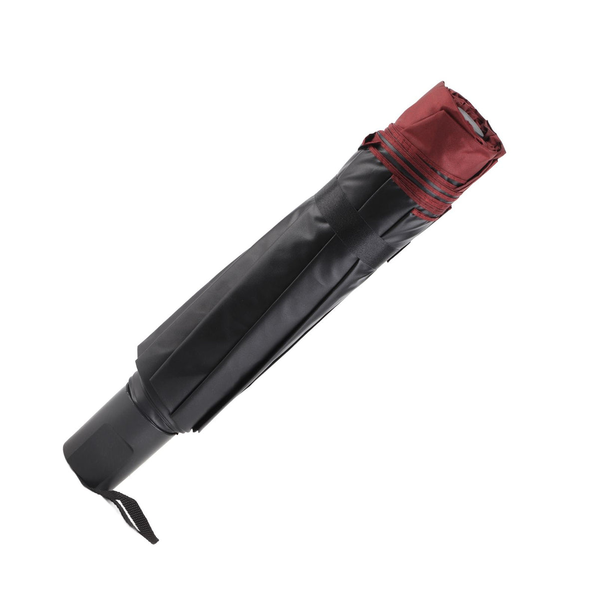 Travel Umbrella 10 Ribs Portable Manual Windproof Rainproof Sunscreen Folding Umbrella for Outdoor Travel Camping Wine Red