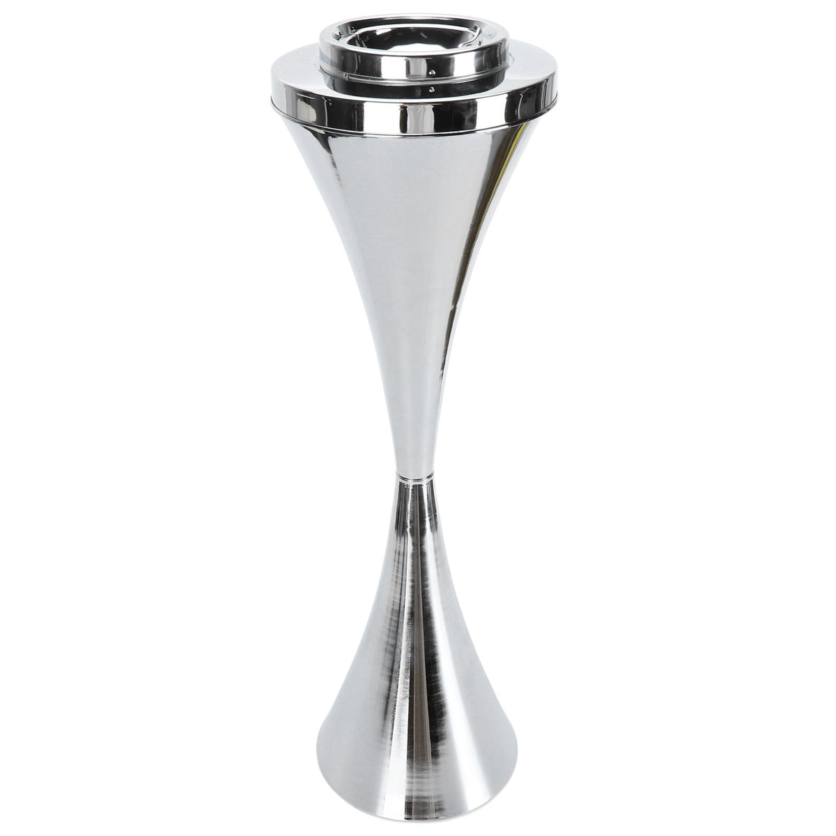Floor Standing Ash Tray Innovative Stylish Outdoor Standing Ashtray with Lid for Home Patio Elevator KTV Toilet Living Room Silver