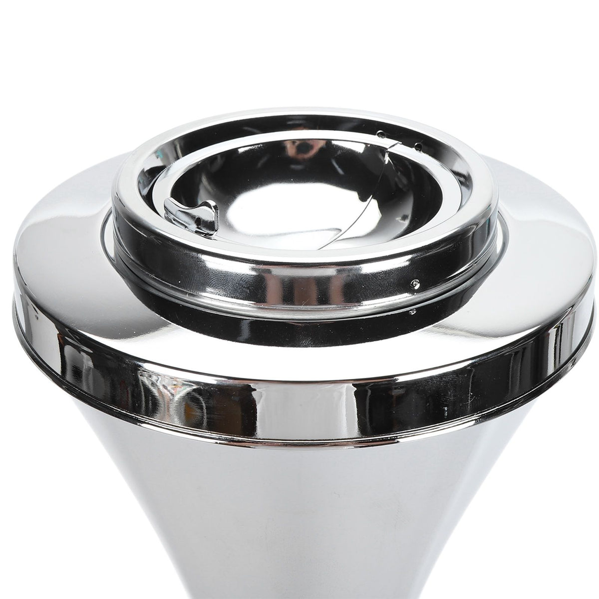 Floor Standing Ash Tray Innovative Stylish Outdoor Standing Ashtray with Lid for Home Patio Elevator KTV Toilet Living Room Silver