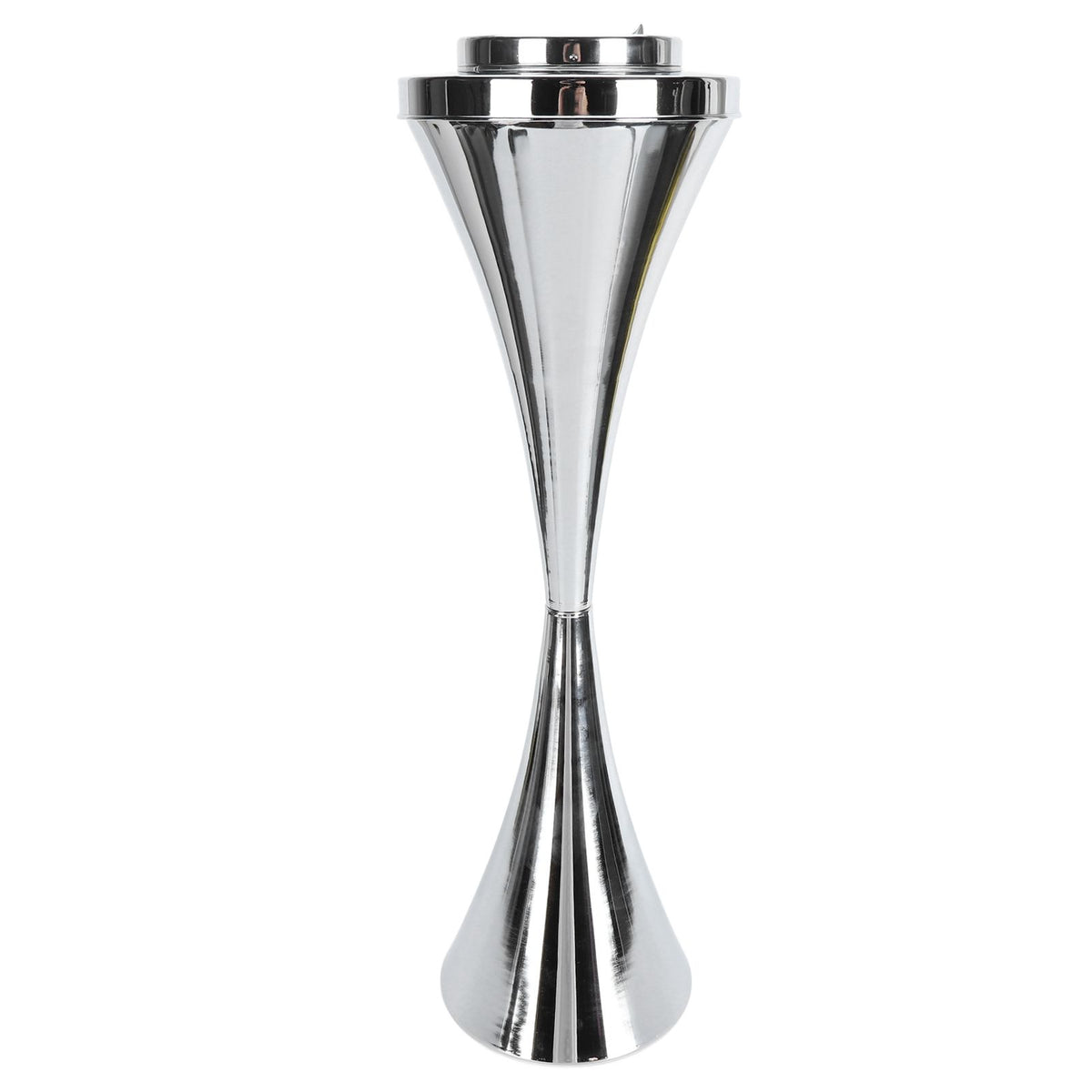 Floor Standing Ash Tray Innovative Stylish Outdoor Standing Ashtray with Lid for Home Patio Elevator KTV Toilet Living Room Silver