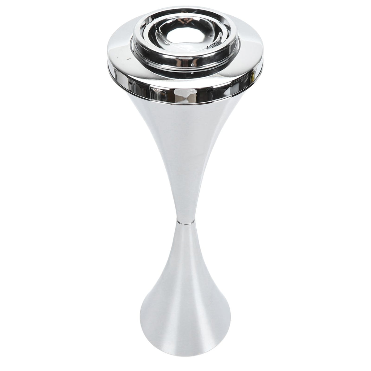 Floor Standing Ash Tray Innovative Stylish Outdoor Standing Ashtray with Lid for Home Patio Elevator KTV Toilet Living Room Silver