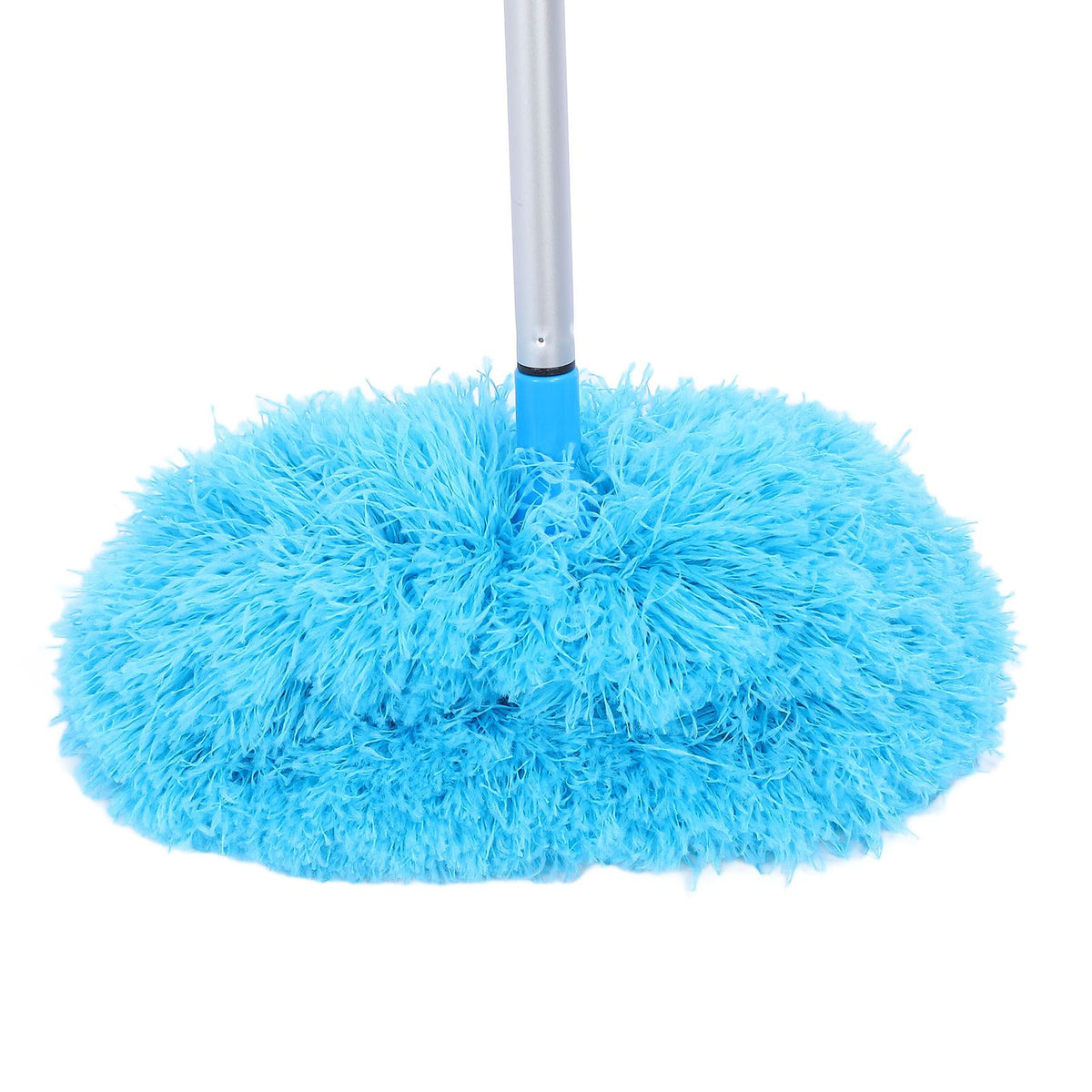 Extra Long Round Duster 360 Degree Rotation Multifunctional Washable Ceiling Fan Duster 140cm Dust Removal Tool for High Ceilings Furniture Blue