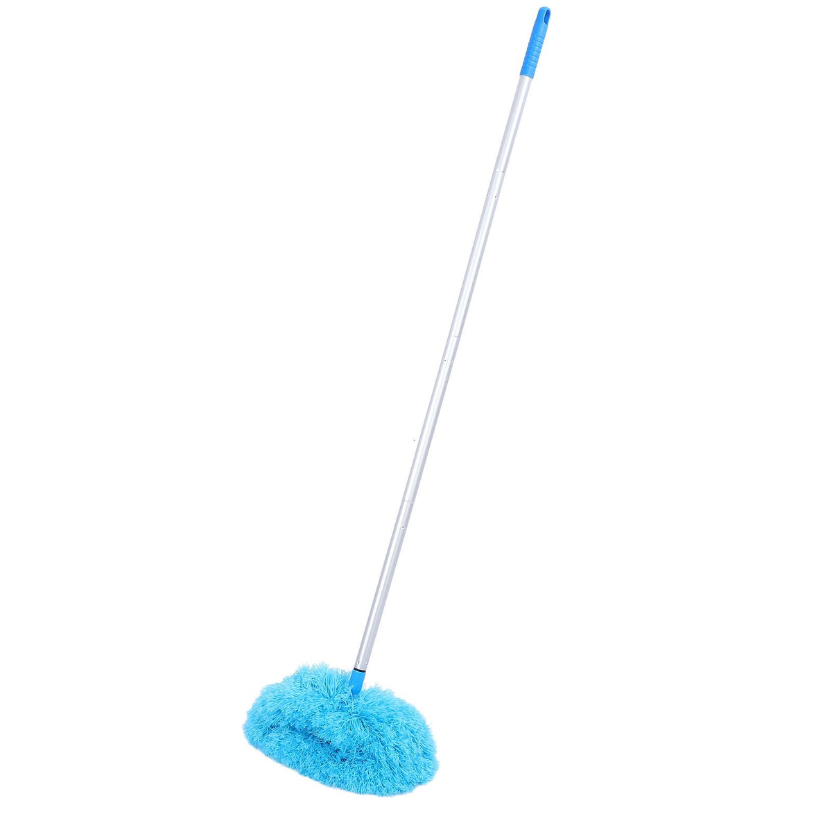 Extra Long Round Duster 360 Degree Rotation Multifunctional Washable Ceiling Fan Duster 140cm Dust Removal Tool for High Ceilings Furniture Blue