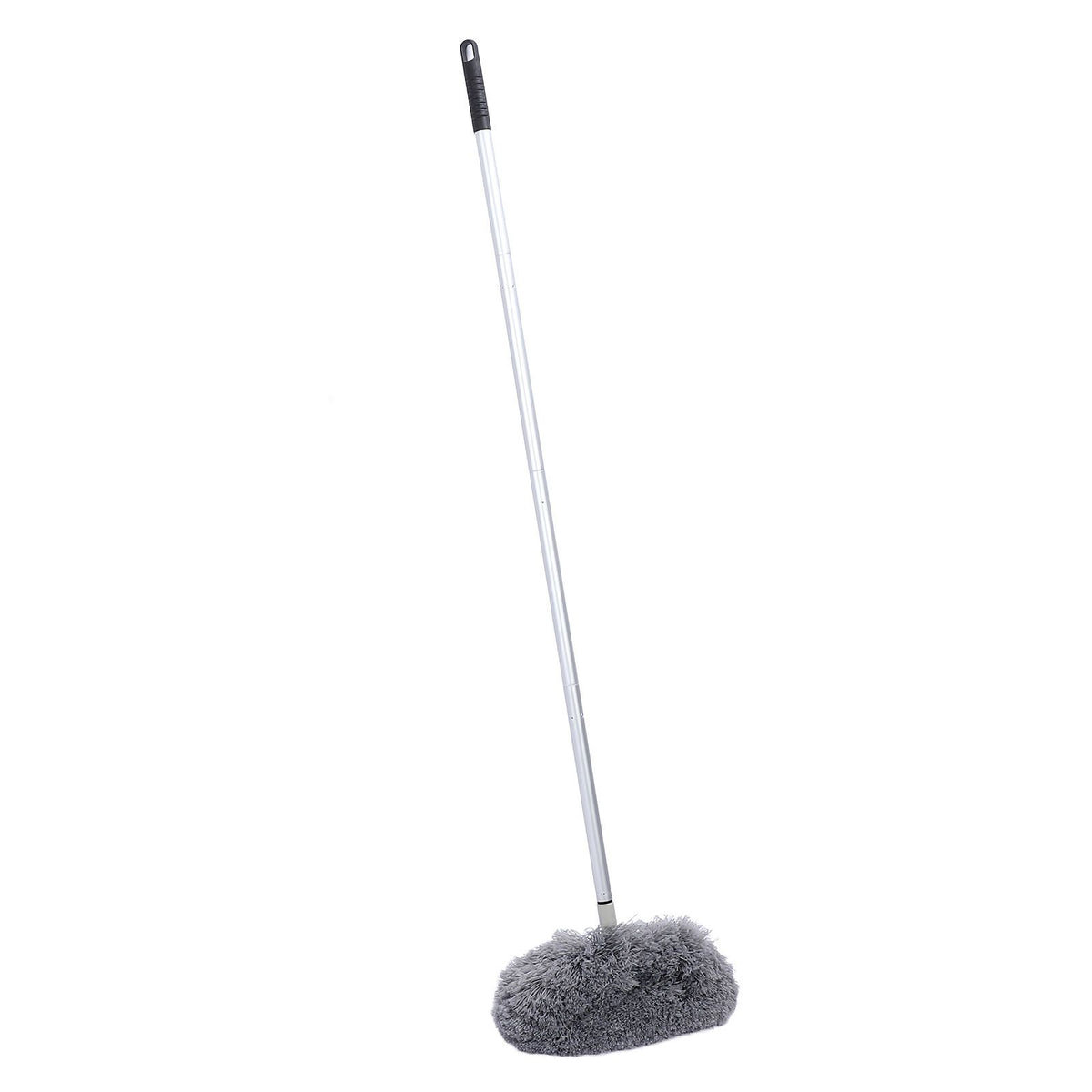 Extra Long Round Duster 360 Degree Rotation Multifunctional Washable Ceiling Fan Duster 140cm Dust Removal Tool for High Ceilings Furniture Gray