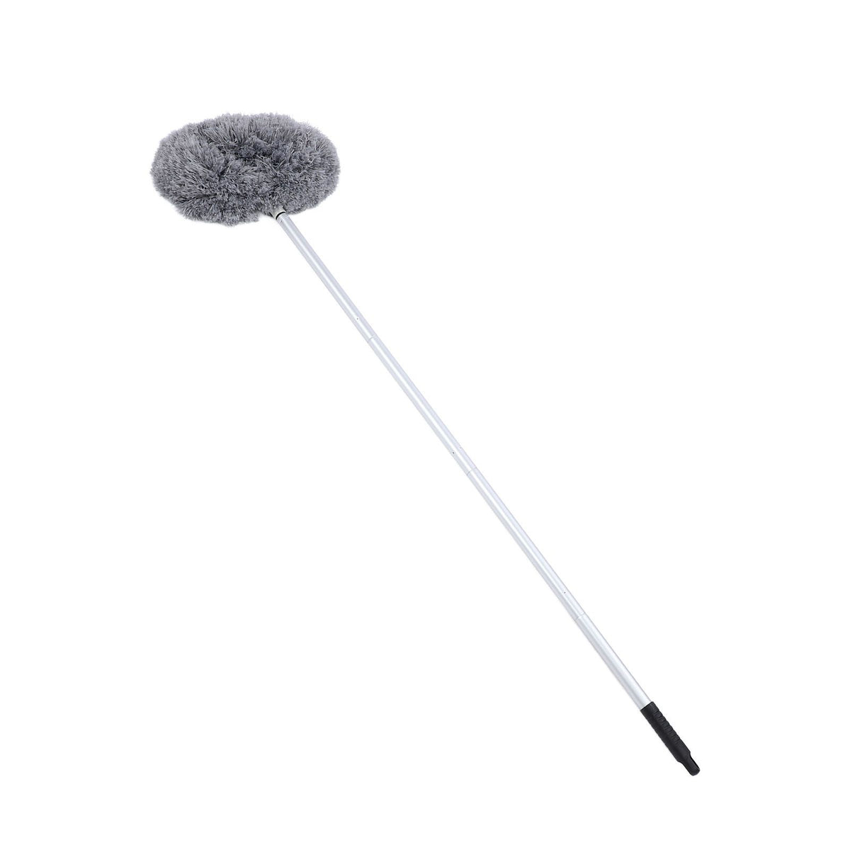 Extra Long Round Duster 360 Degree Rotation Multifunctional Washable Ceiling Fan Duster 140cm Dust Removal Tool for High Ceilings Furniture Gray
