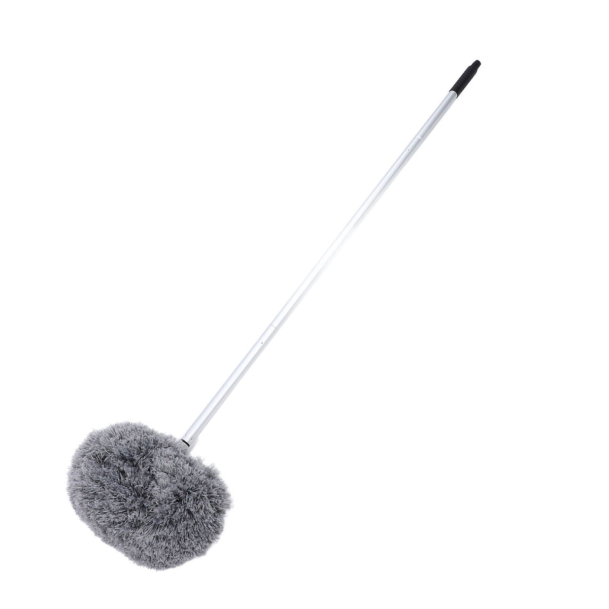 Extra Long Round Duster 360 Degree Rotation Multifunctional Washable Ceiling Fan Duster 140cm Dust Removal Tool for High Ceilings Furniture Gray