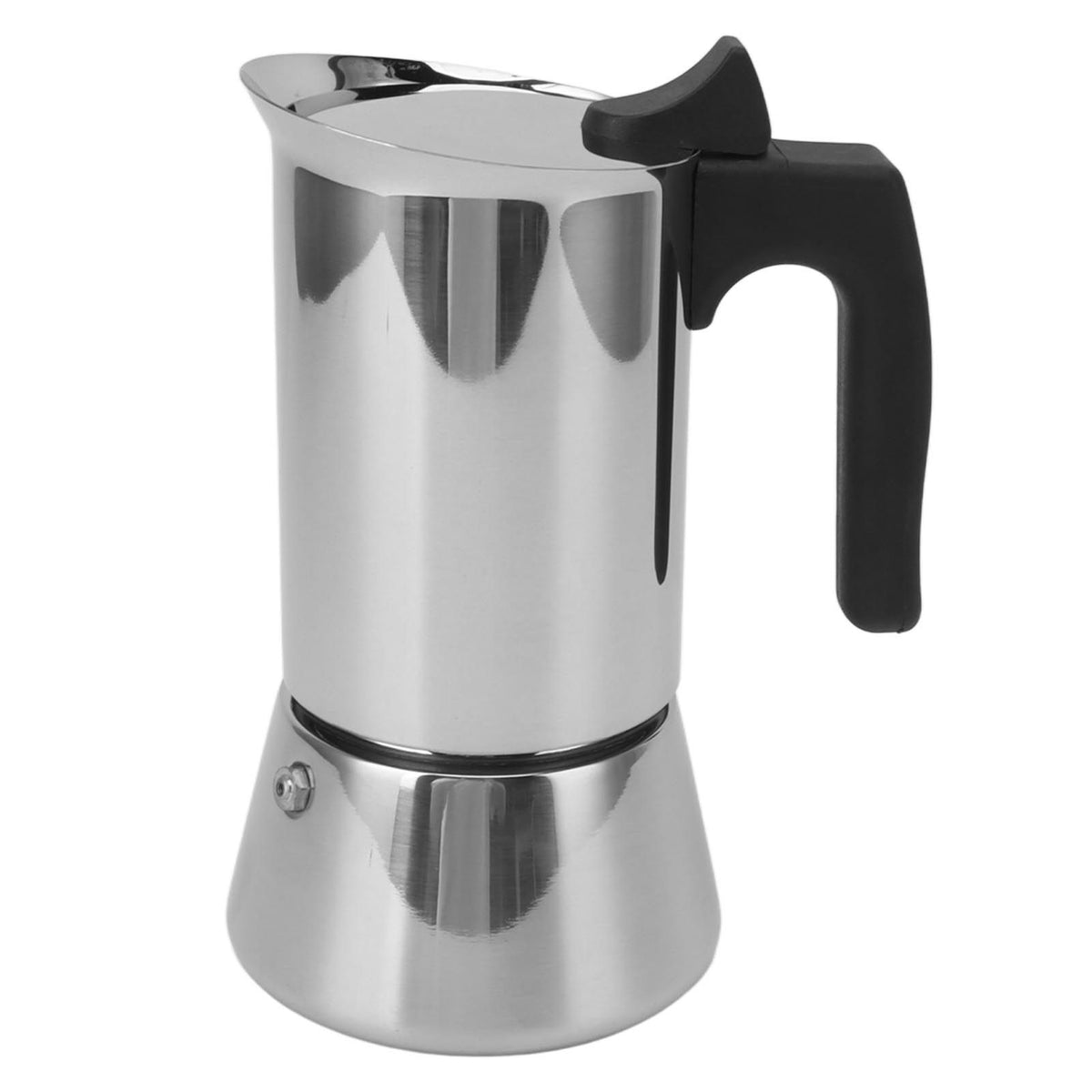 300ml Moka Pot Food Grade Stainless Steel Safe Stove Top Coffee Maker with Insulated Handle for Travel Outdoor