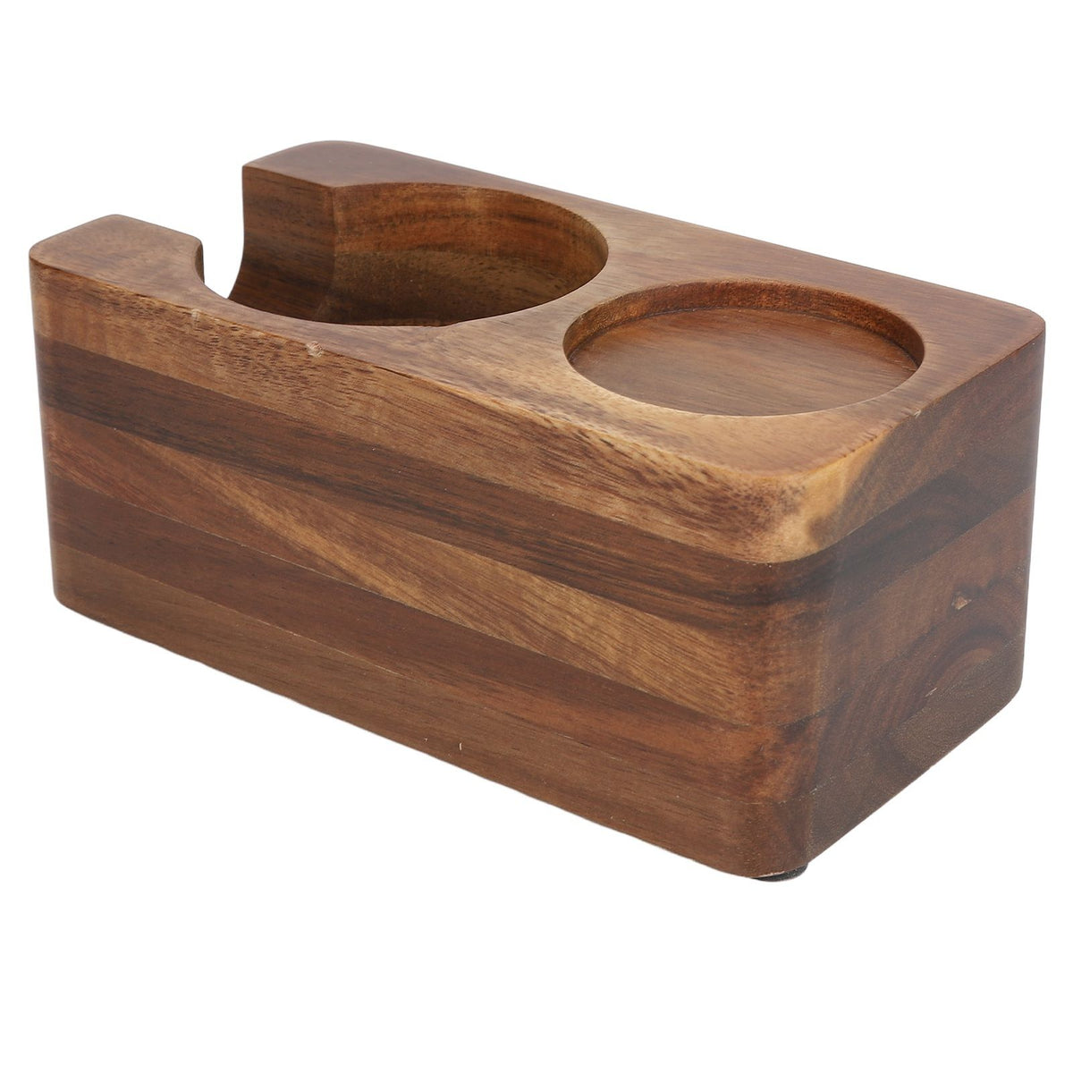 58mm Coffee Tamper Stand Wood Stable Long Durability Protafilter Holder Tamping Station for Home