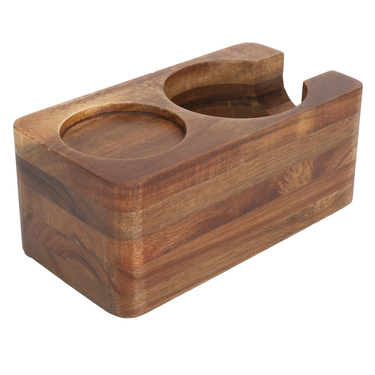 58mm Coffee Tamper Stand Wood Stable Long Durability Protafilter Holder Tamping Station for Home