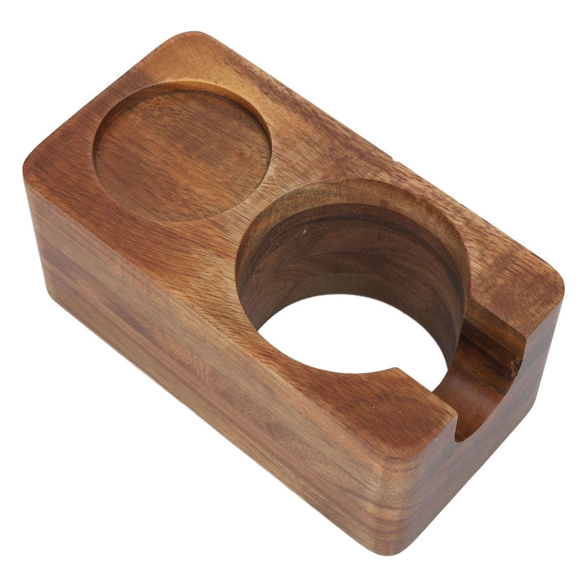 58mm Coffee Tamper Stand Wood Stable Long Durability Protafilter Holder Tamping Station for Home