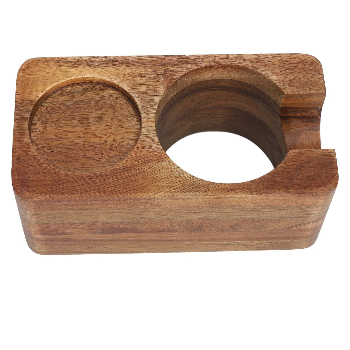 58mm Coffee Tamper Stand Wood Stable Long Durability Protafilter Holder Tamping Station for Home