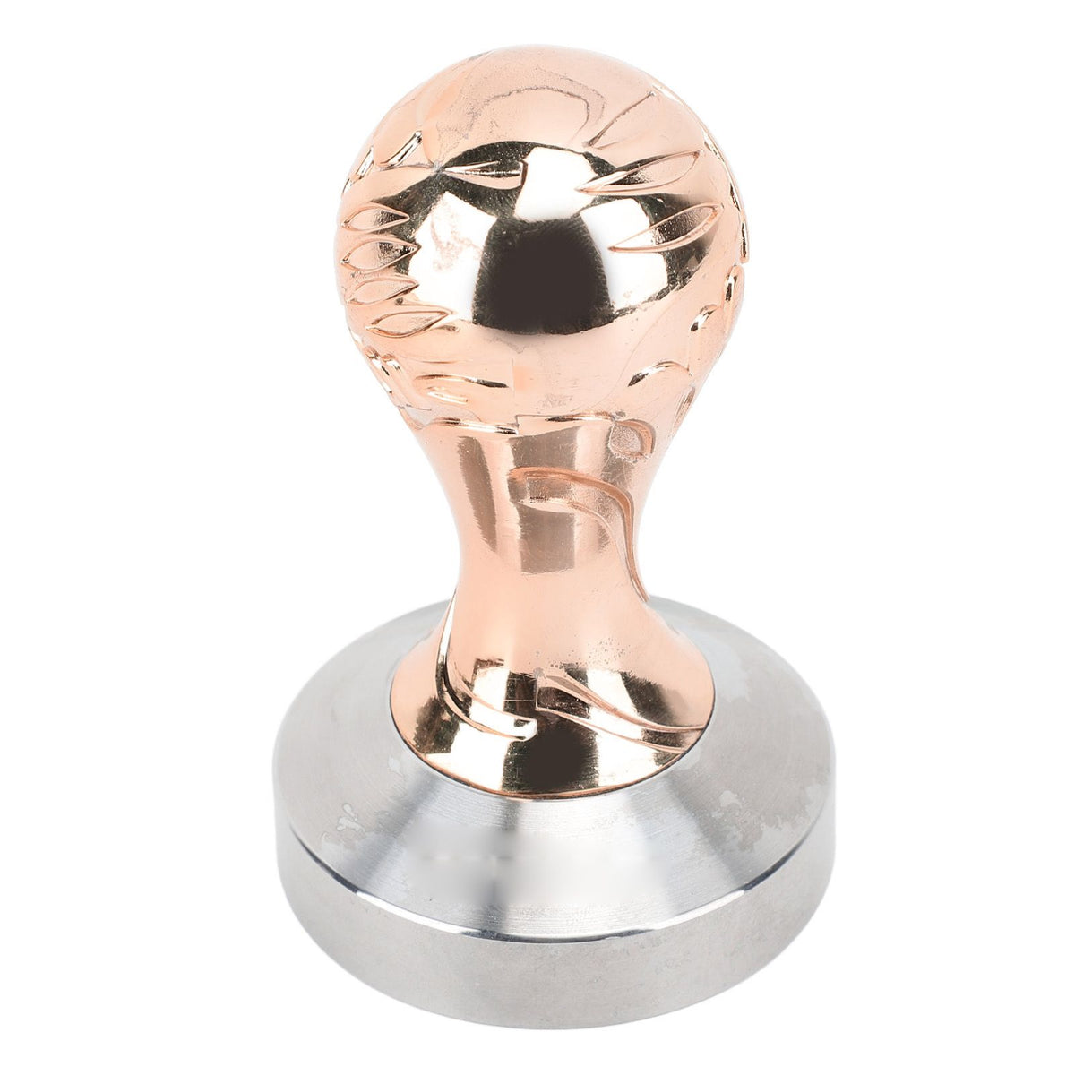 Coffee Tamper 58mm Handle Stainless Steel Ergonomic Coffee Press Tamper Coffee Machine Accessories for Home Coffee Shop Rose Gold