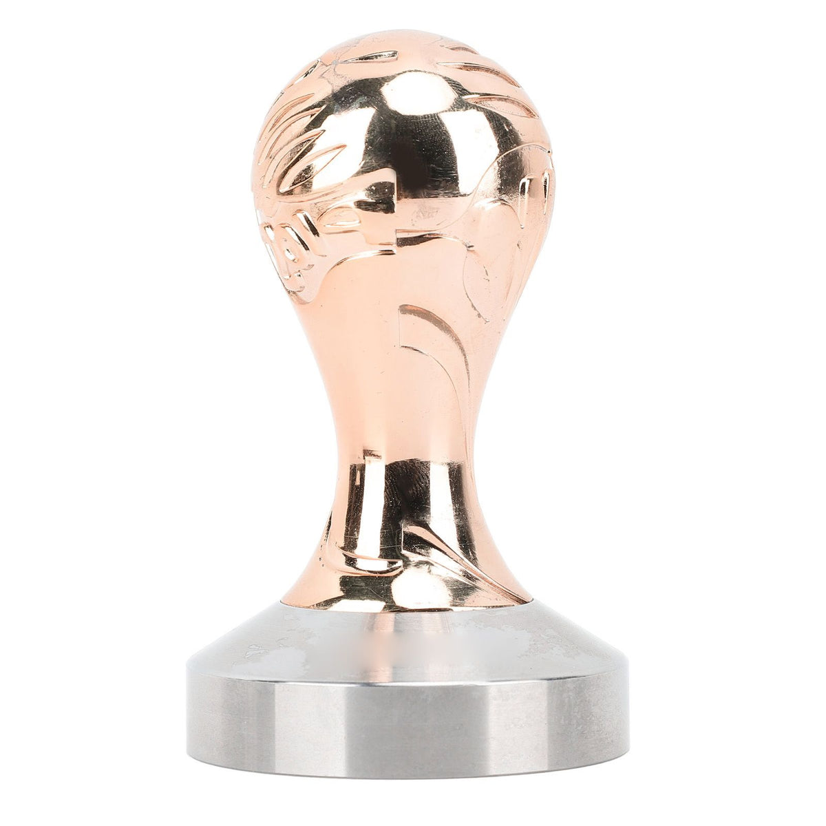 Coffee Tamper 58mm Handle Stainless Steel Ergonomic Coffee Press Tamper Coffee Machine Accessories for Home Coffee Shop Rose Gold