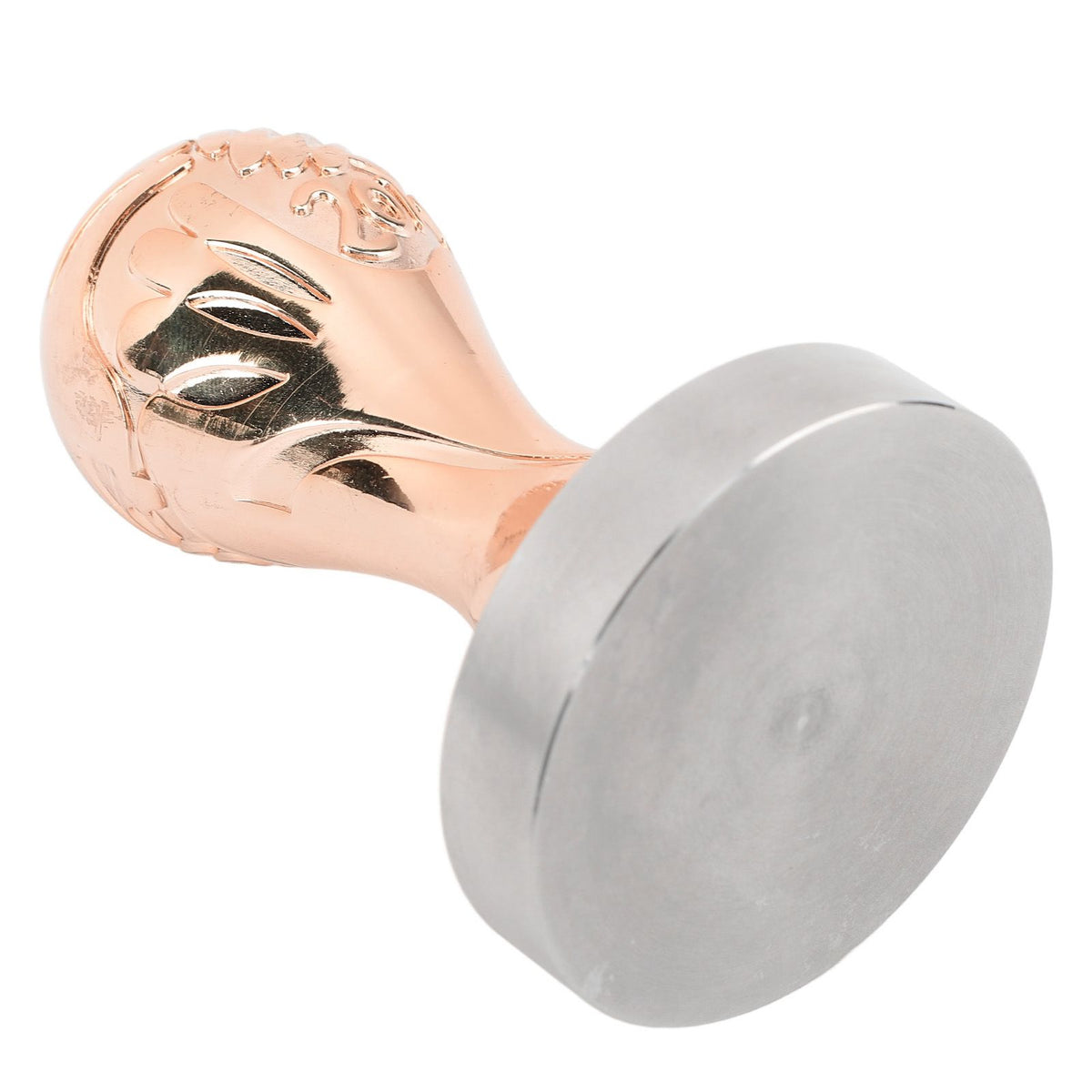 Coffee Tamper 58mm Handle Stainless Steel Ergonomic Coffee Press Tamper Coffee Machine Accessories for Home Coffee Shop Rose Gold