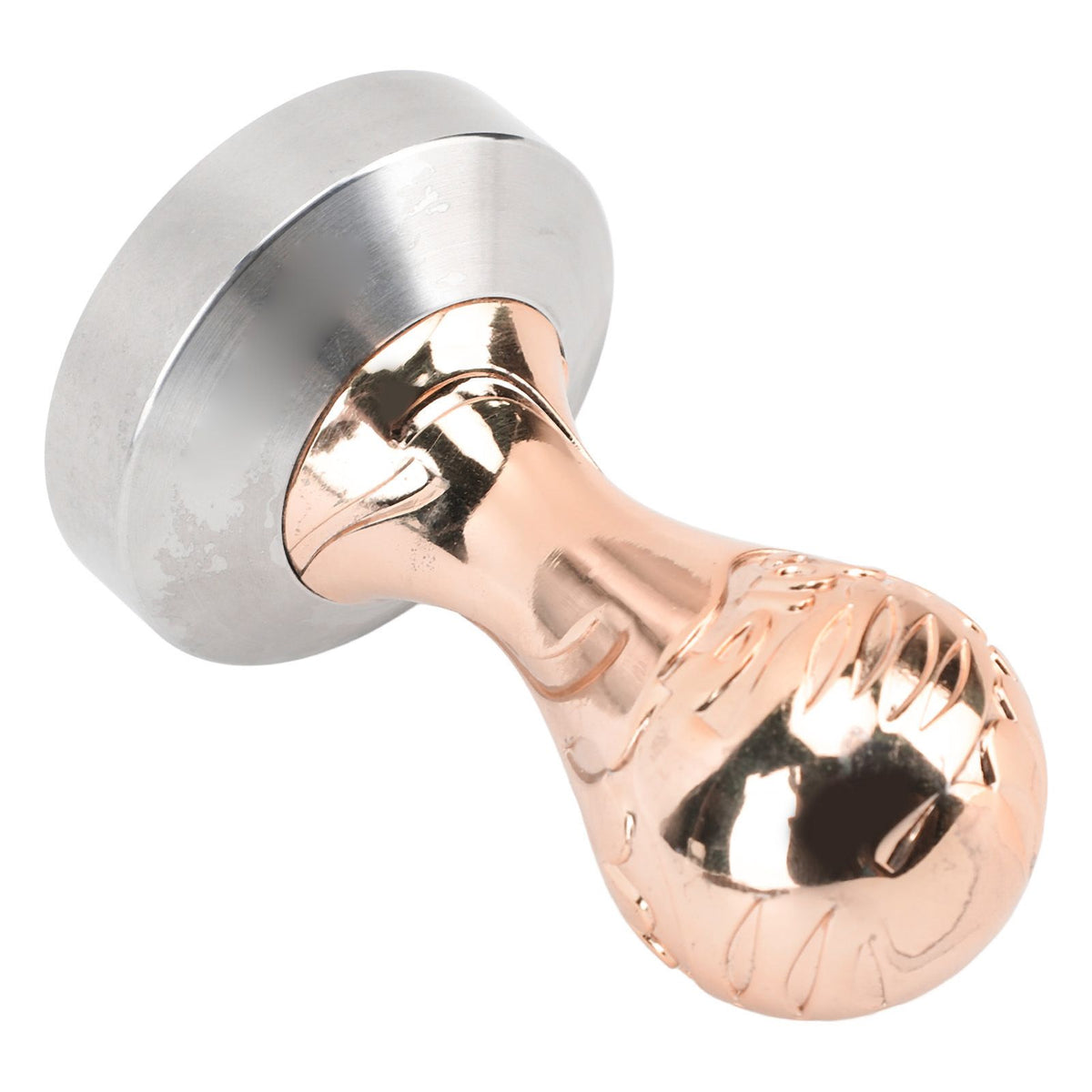 Coffee Tamper 58mm Handle Stainless Steel Ergonomic Coffee Press Tamper Coffee Machine Accessories for Home Coffee Shop Rose Gold