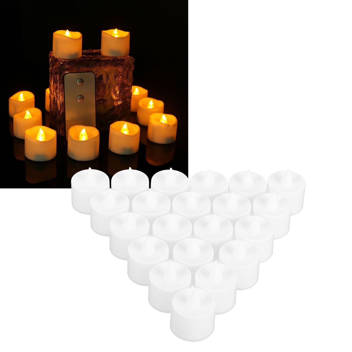 24Pcs LED Electronic Simulation Candle Light Holiday Wedding Proposal Birthday Decoration Light