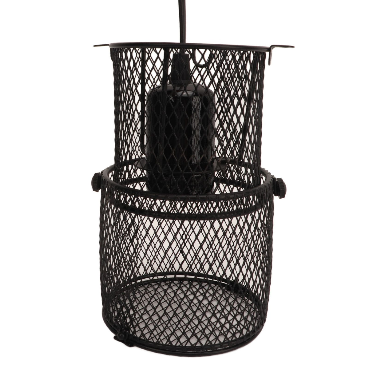 Reptile Heat Lamp Guard Avoid Scald Retractable Heating Lamp Mesh Cover Heat Protector with E27 Ceramic Lamp Holder EU Plug 220‑240V