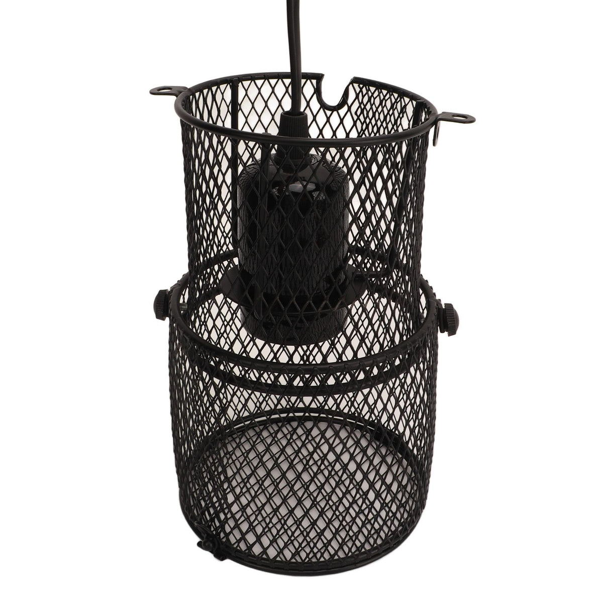 Reptile Heat Lamp Guard Avoid Scald Retractable Heating Lamp Mesh Cover Heat Protector with E27 Ceramic Lamp Holder EU Plug 220‑240V