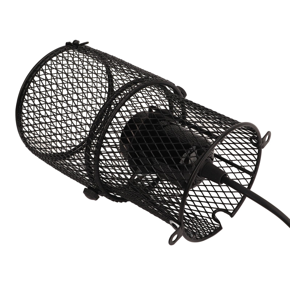 Reptile Heat Lamp Guard Avoid Scald Retractable Heating Lamp Mesh Cover Heat Protector with E27 Ceramic Lamp Holder EU Plug 220‑240V