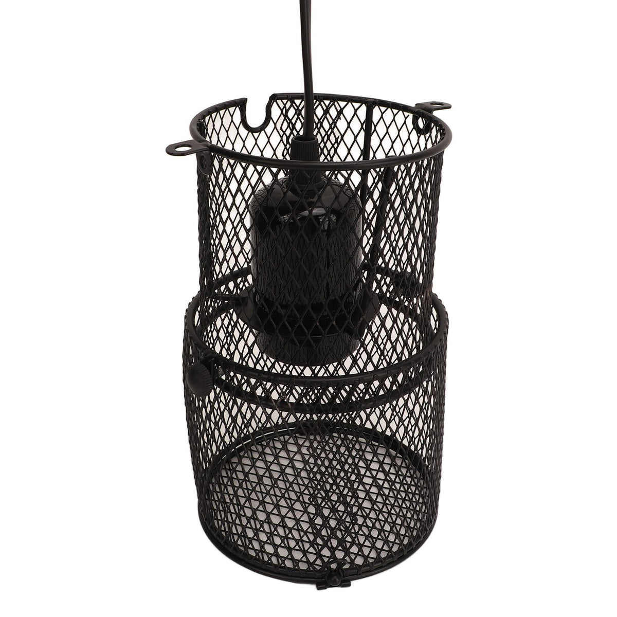 Reptile Heat Lamp Guard Avoid Scald Retractable Reptile Heat Lamp Mesh Cover Heat Protector with E27 Ceramic Lamp Holder UK Plug 220‑240V