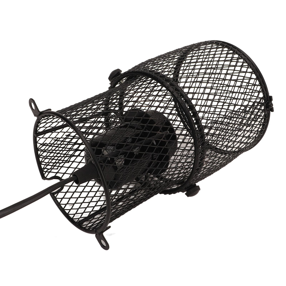 Reptile Heat Lamp Guard Avoid Scald Retractable Reptile Heat Lamp Mesh Cover Heat Protector with E27 Ceramic Lamp Holder UK Plug 220‑240V