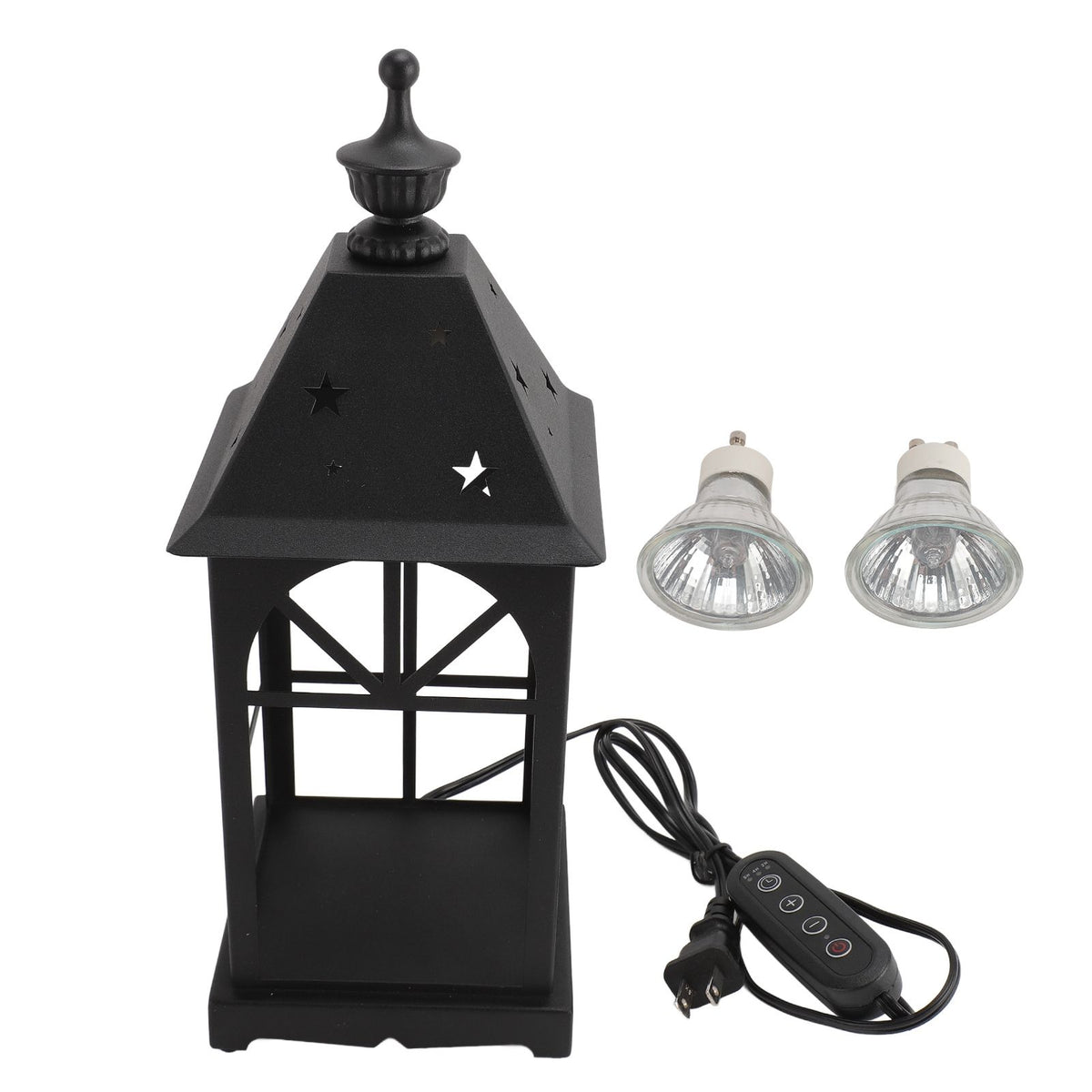 Candle Warmer Lamp Metal Iron Vintage Aromatherapy Wax Melting Lamp Electric Candle Warmer with 2 Bulbs