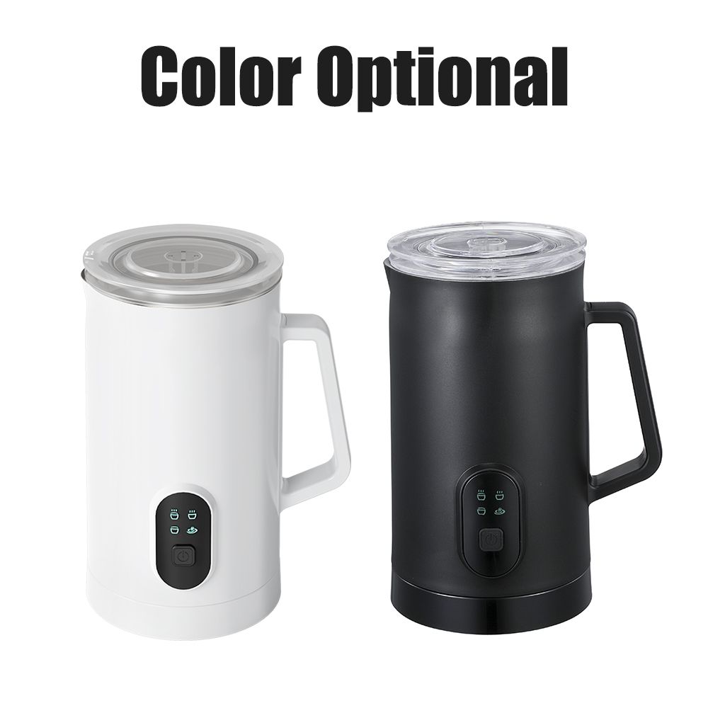 Electric Milk Frother 400W 580ml/19.61oz Warm and Cold Milk Foamer Silent Operation 4 In 1 Automatic Non Slip Stainless Steel Maker for Coffee Latte Cappuccino Hot Chocolate