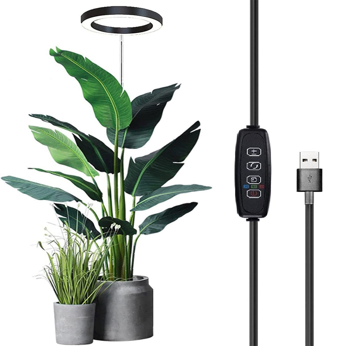 Plant Grow Light Floor Lamp Full Spectrum Sunlight Large Potted Plant Fill Light 3/9/12 Hours Timing 10 Levels Dimming